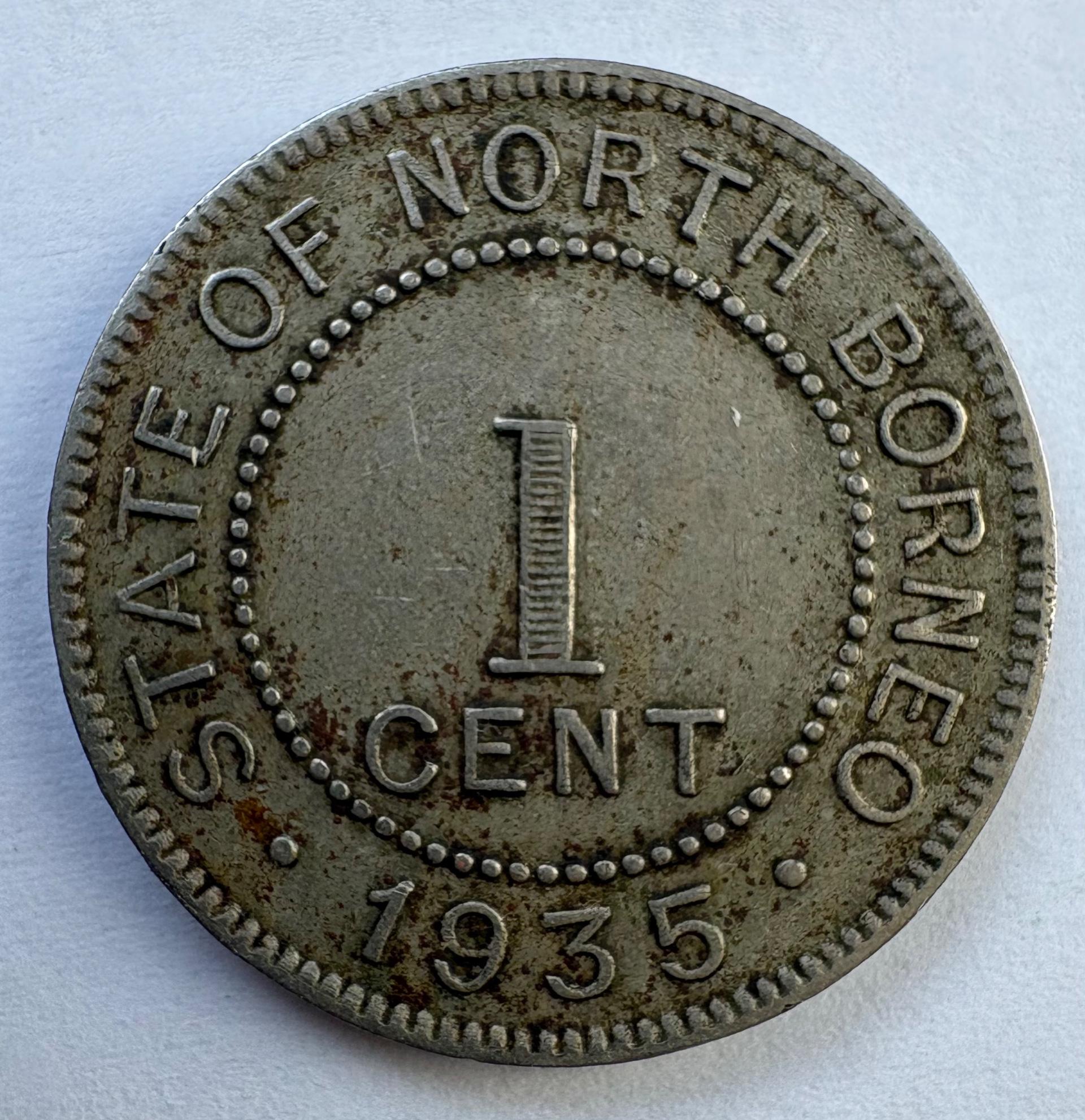 Britų Šiaurės Borneo 1 c 1936