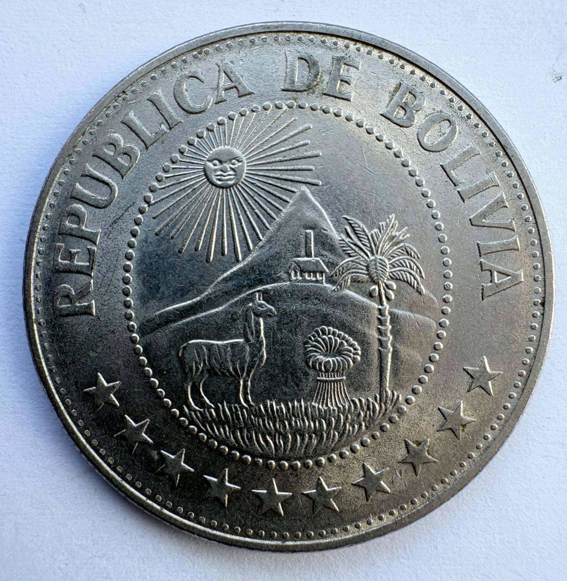 Bolivija 1 pesas 1974