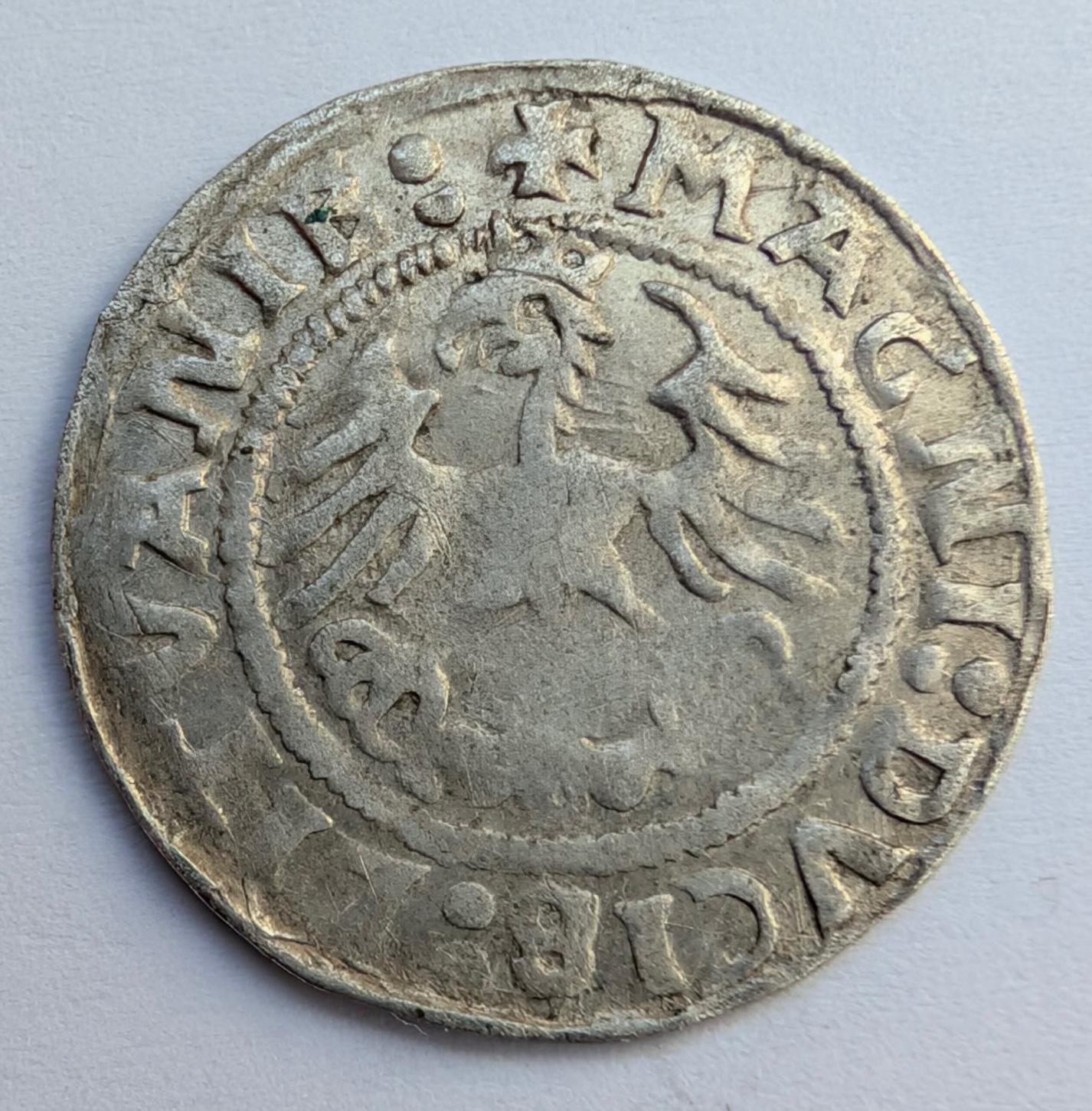 Žygimanto Senojo 1521 pusgrašis 