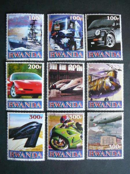 Ruanda 1999 Auto Lektuvai Laivai antsp. #