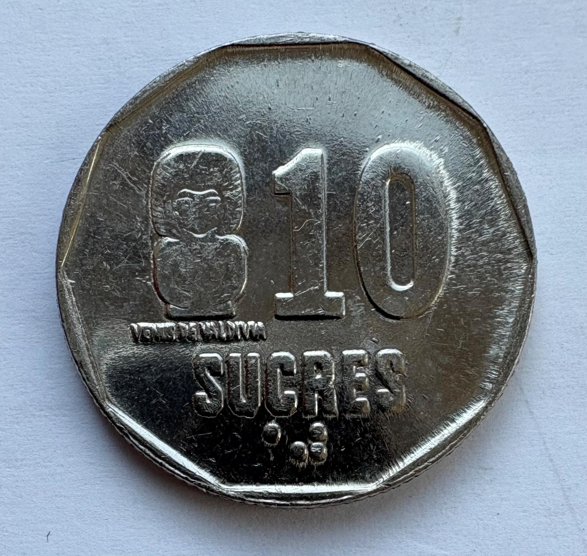 Ekvadoras 10 sucres 1991