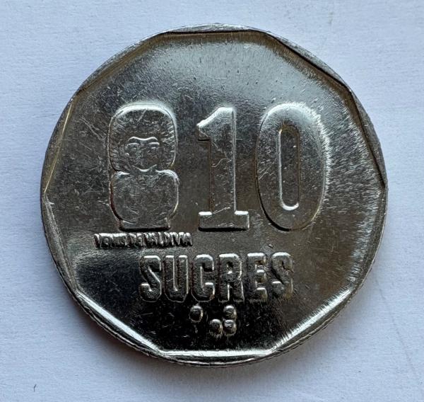 Ekvadoras 10 sucres 1991