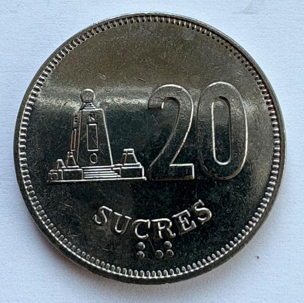 Ekvadoras 20 sucres 1991
