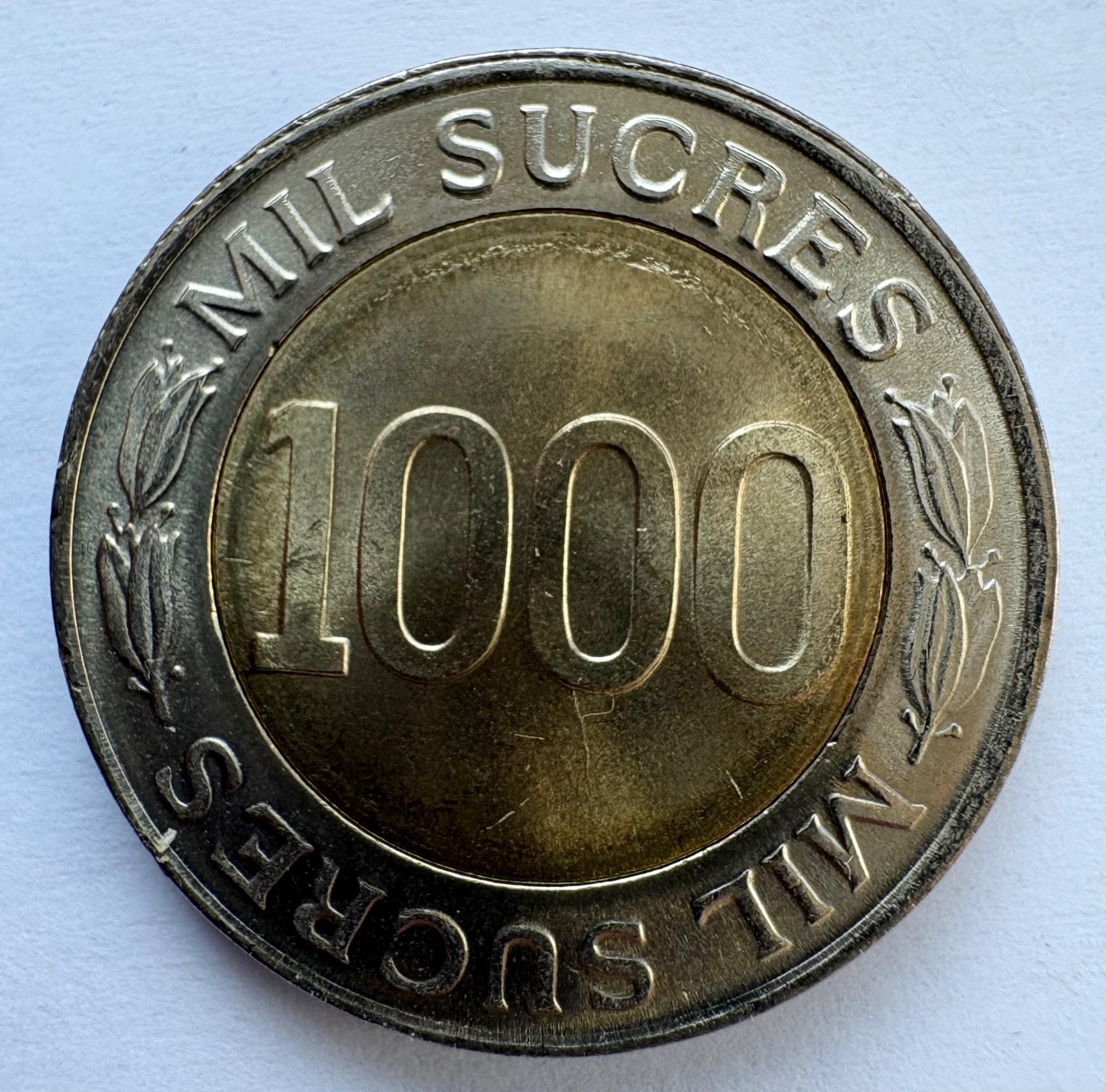 Ekvadoras 1000 sucres 1997