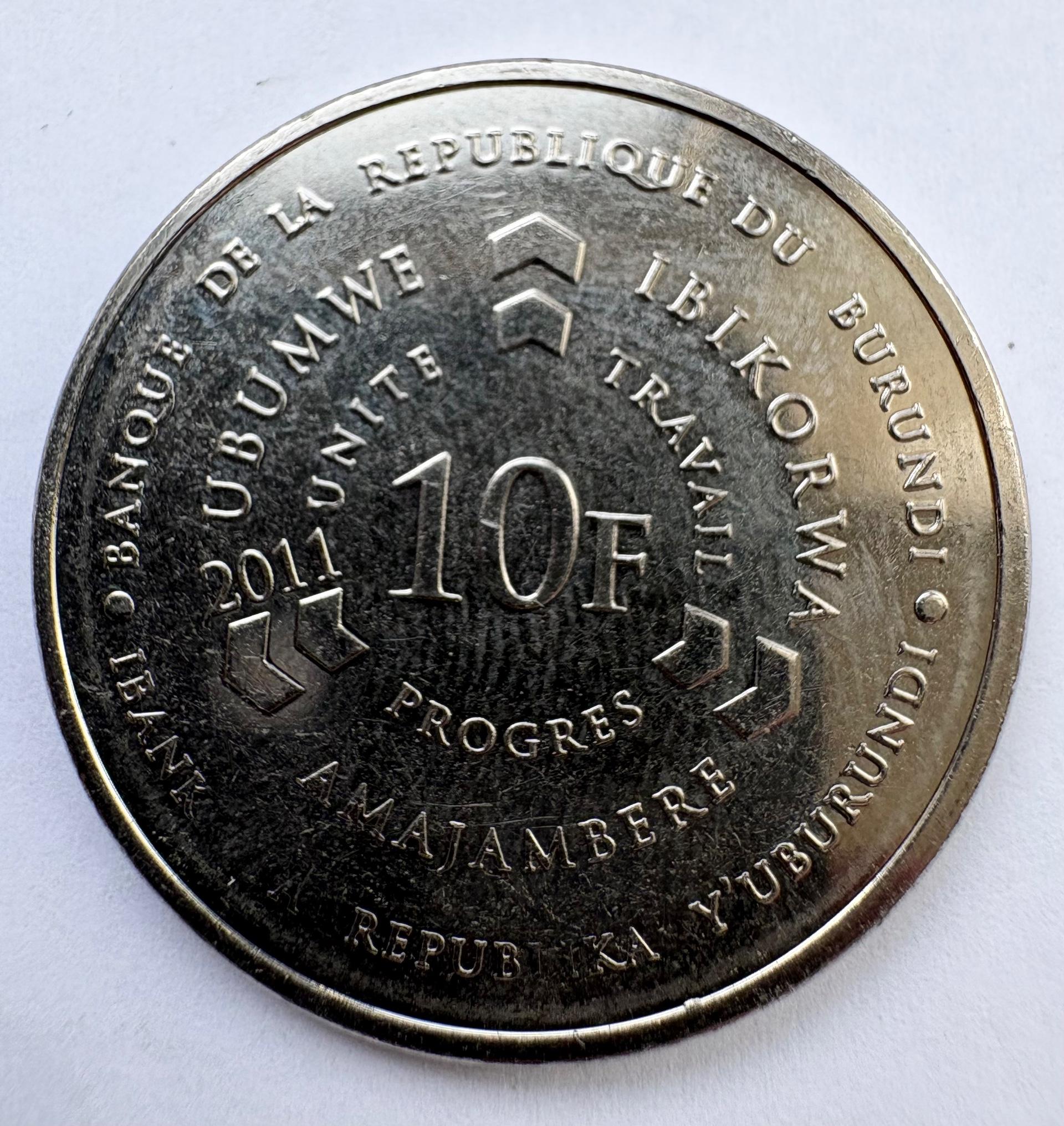 Burundis 10 frankų 2011