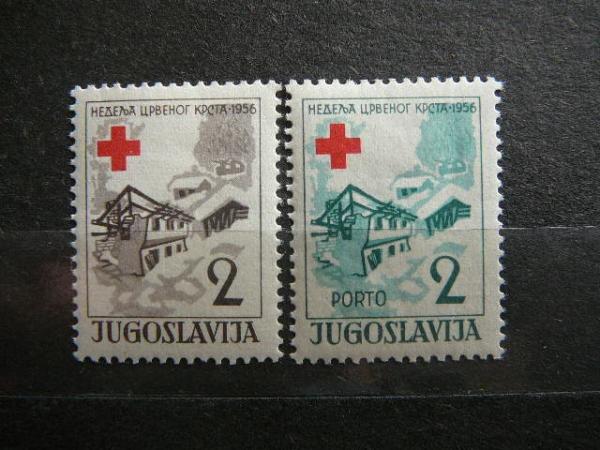 Jugoslavija 1956 Raudonasis Kryzius svarus #