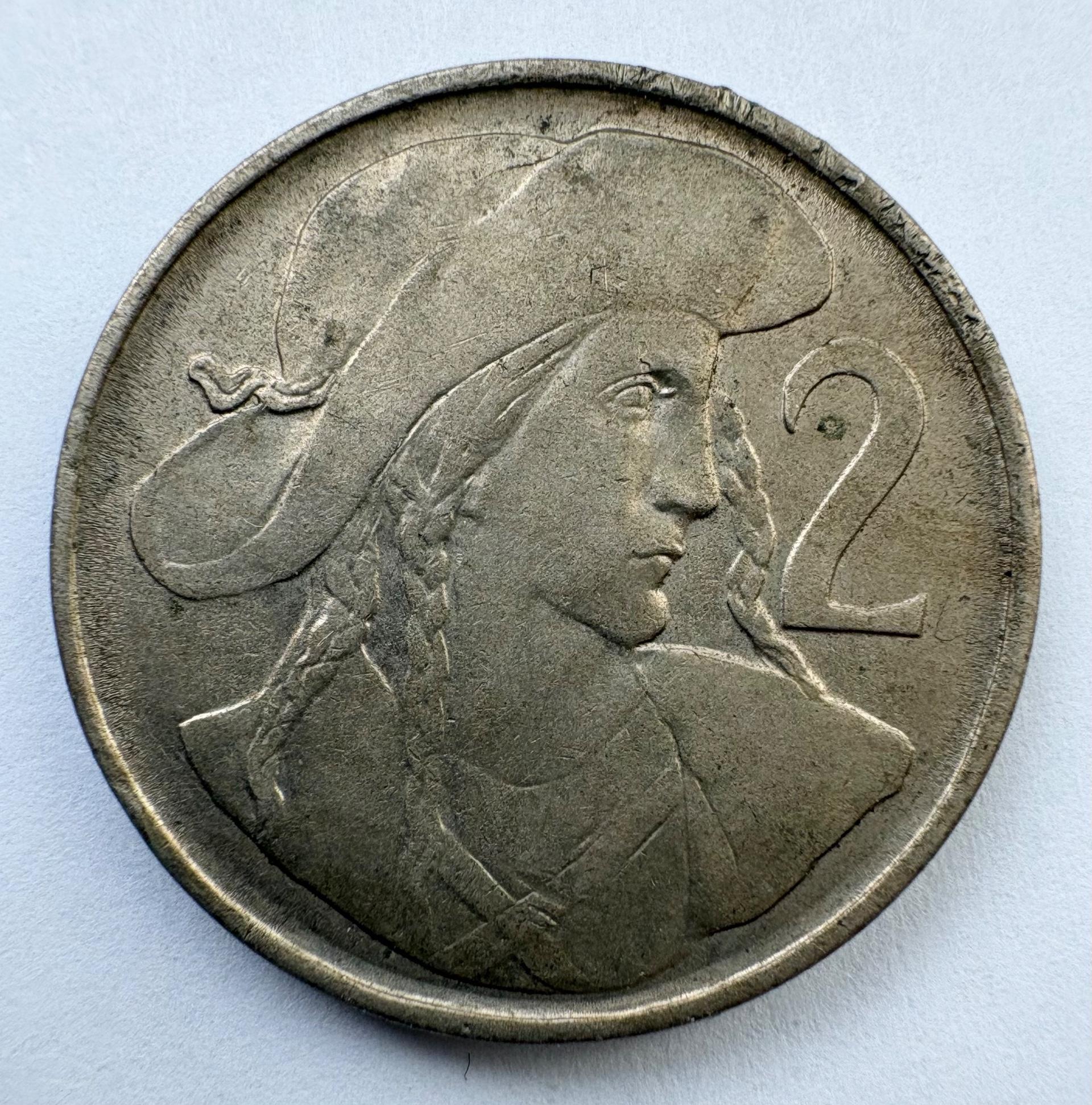 Čekoslovakija 2 kc 1947