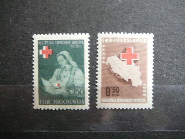 Jugoslavija 1950 Raudonasis Kryzius svarus #