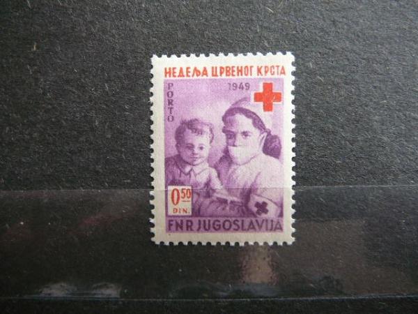 Jugoslavija 1949 Raudonasis Kryzius svarus #