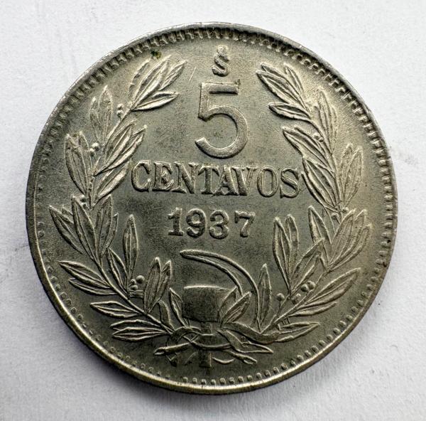 Čilė 5 c 1937