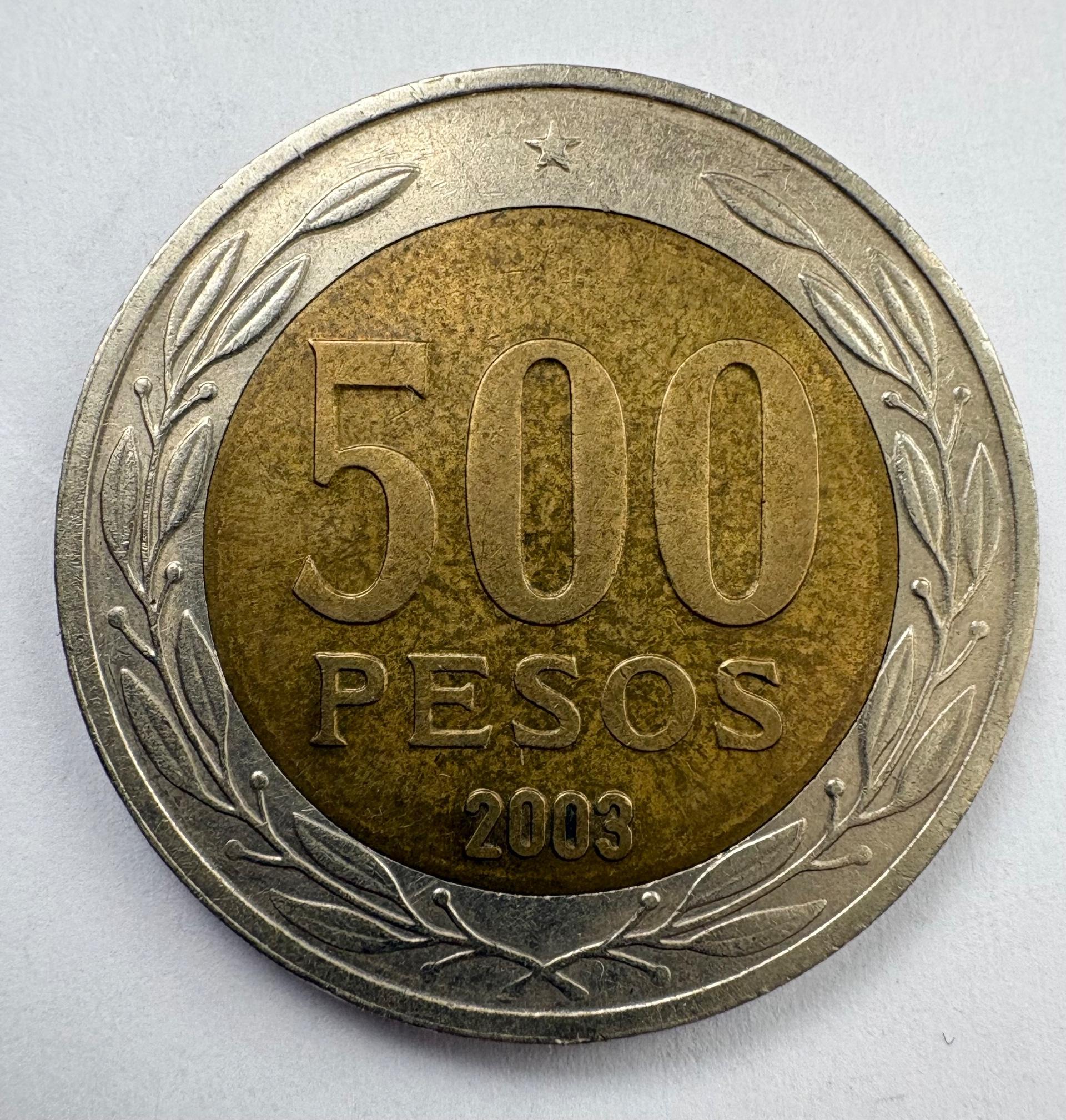 Čilė 500 pesų 2003