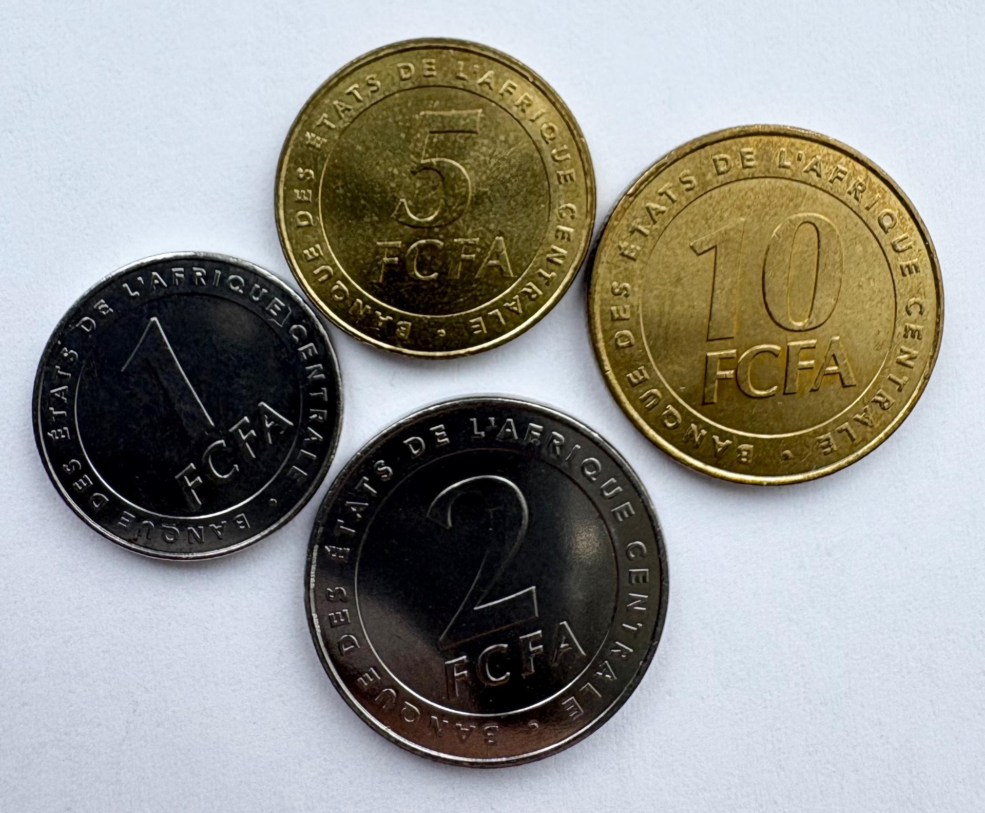 Centrinės Afrikos valstybės 1-10 frankų 