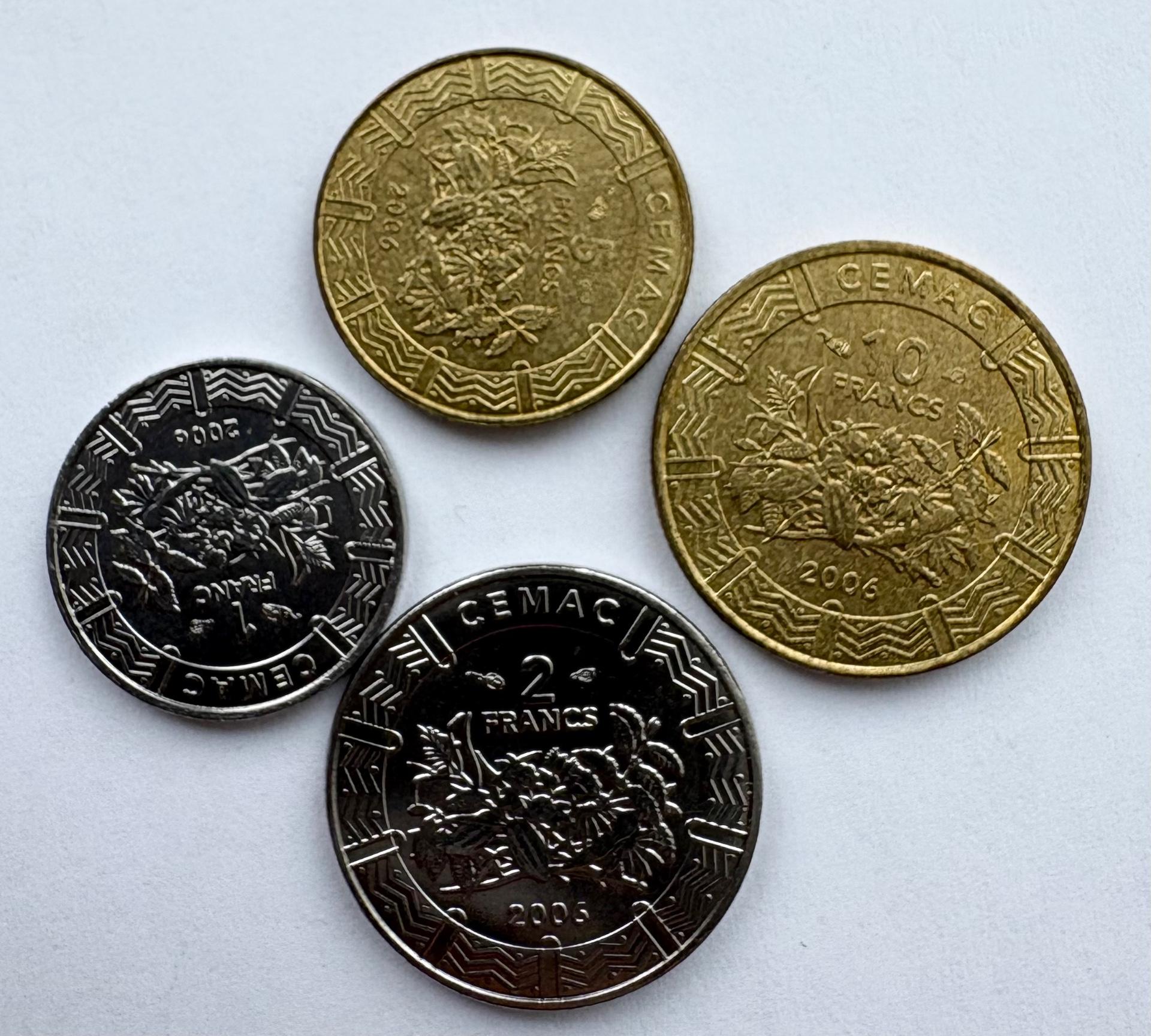 Centrinės Afrikos valstybės 1-10 frankų 