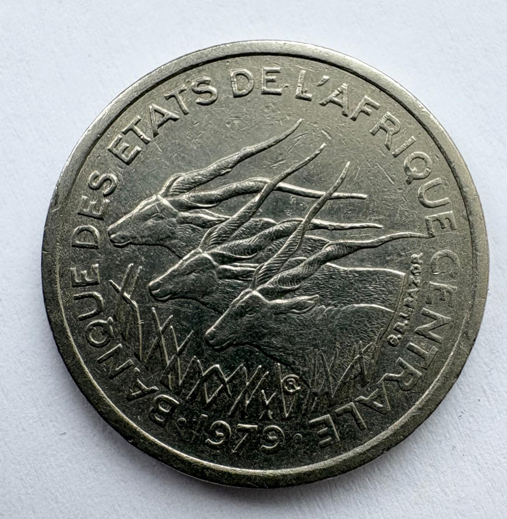 Centrinės Afrikos valstybės 50 frankų 1979