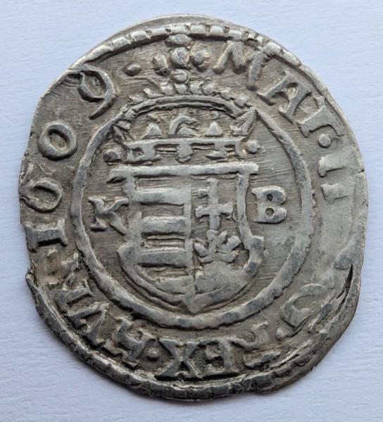 Vengrijos denaras 1609