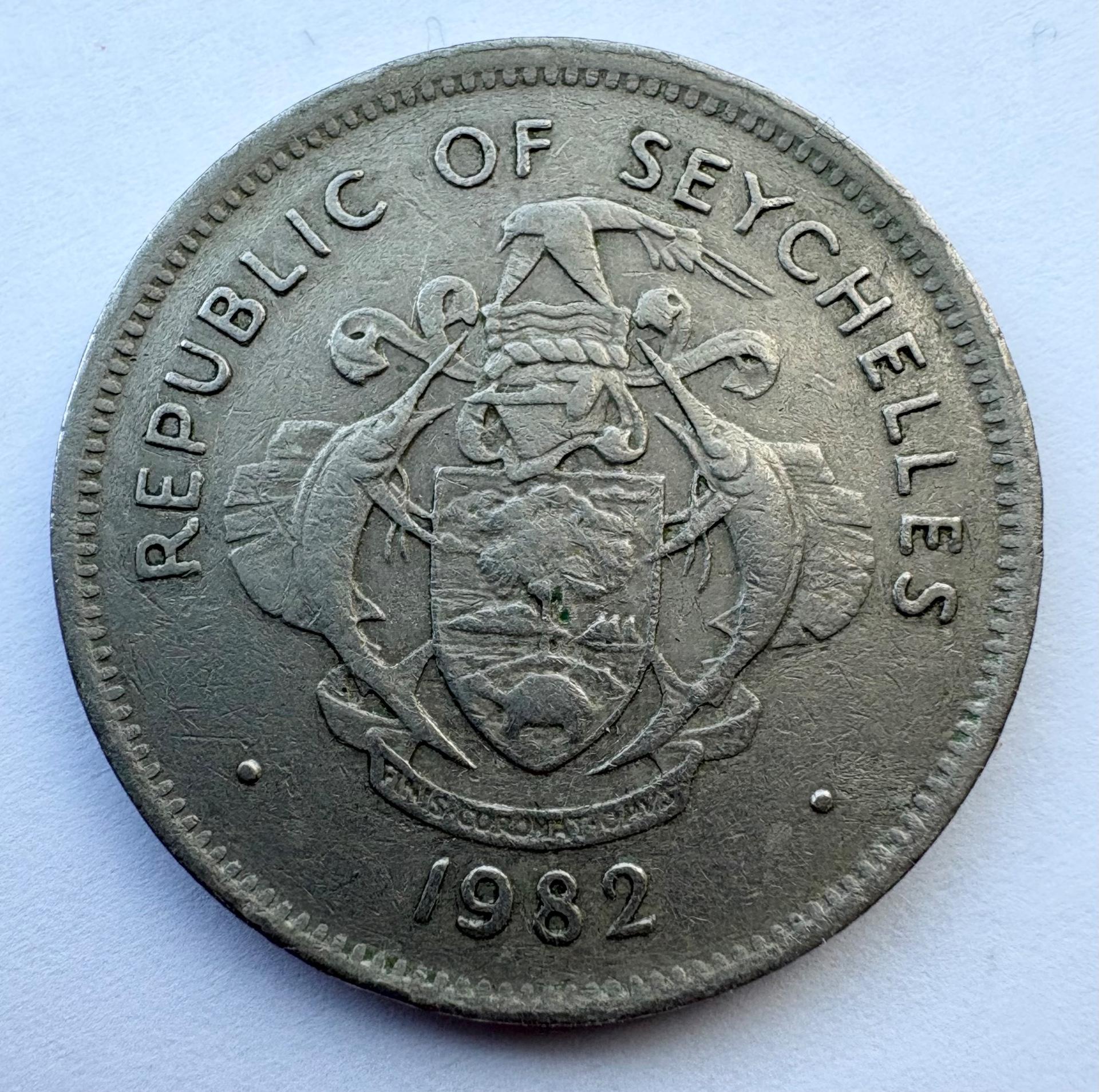 Seišeliai 1 rupija 1982