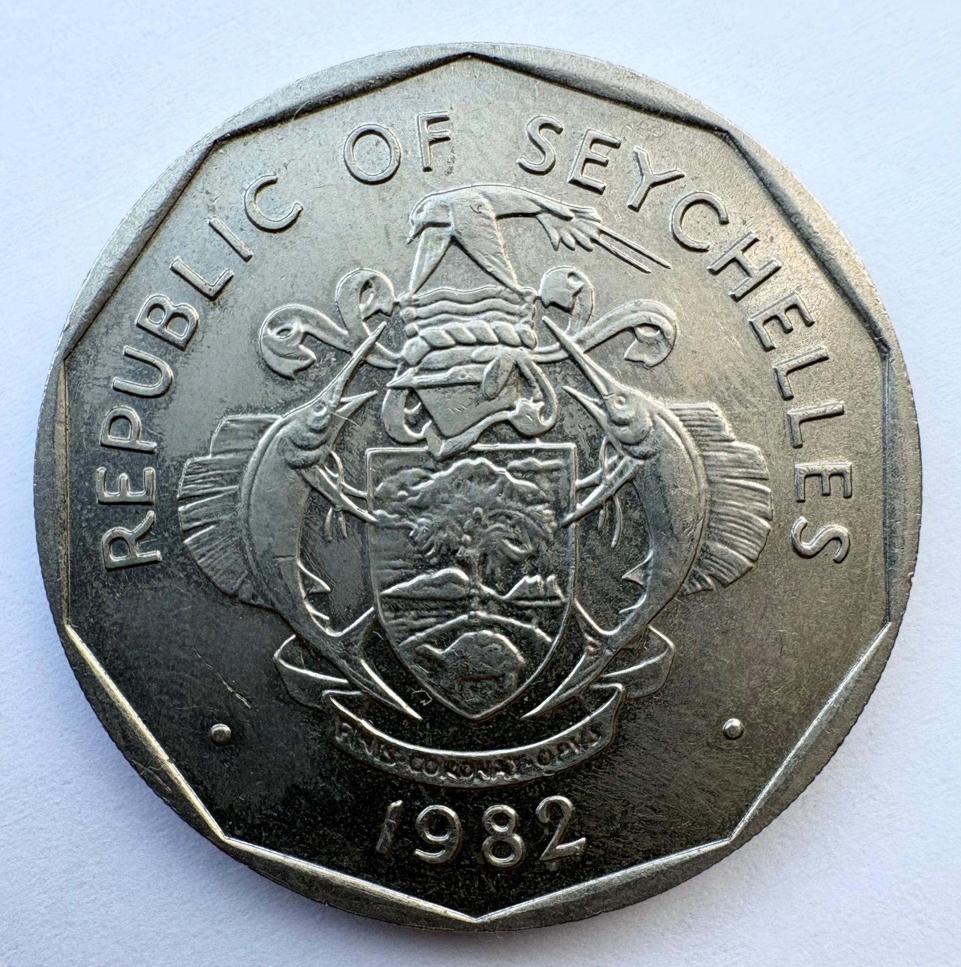 Seišeliai 5 rupijos 1982