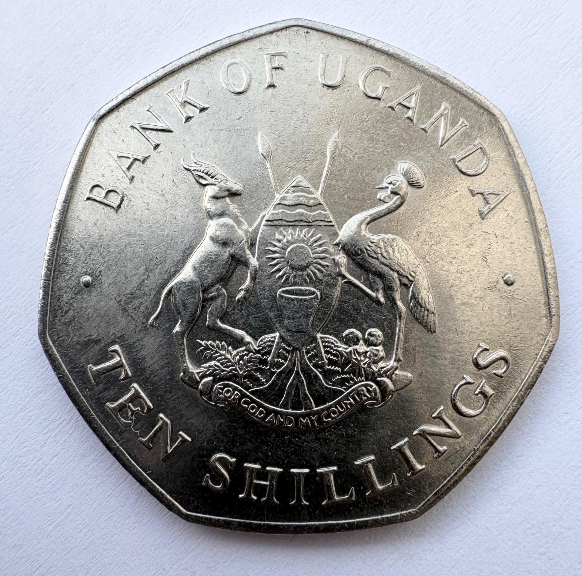 Uganda 10 šilingų 1987