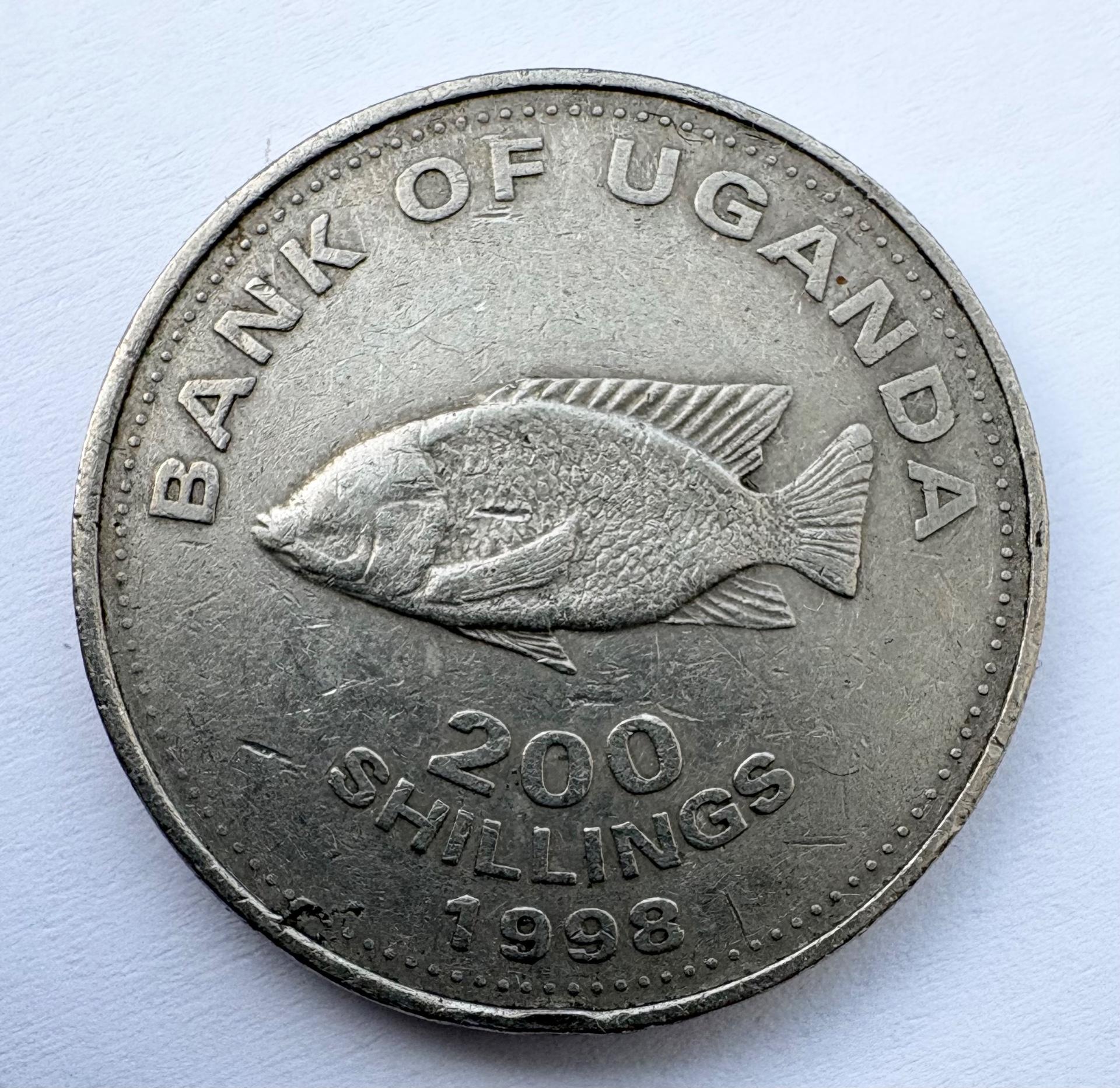Uganda 200 šilingų 1998