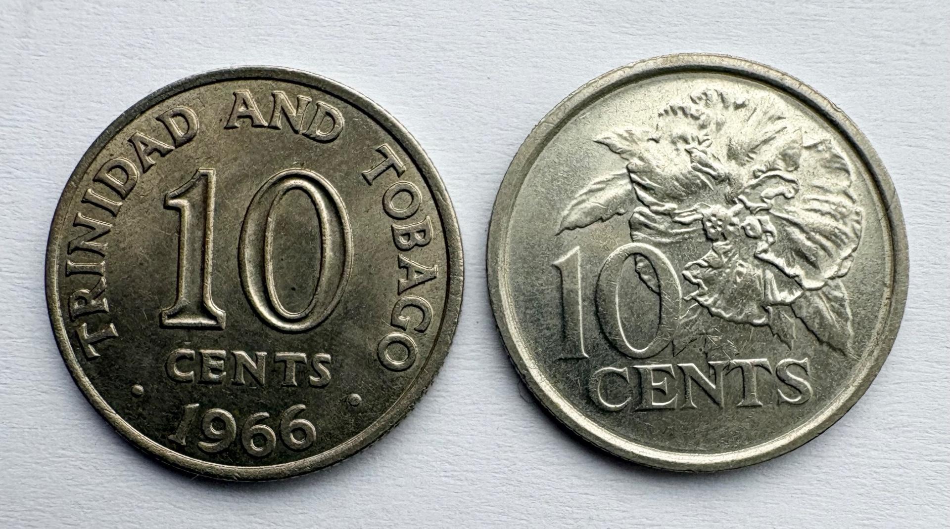 Trinidadas ir Tobagas 10 c 1966 ir 1999