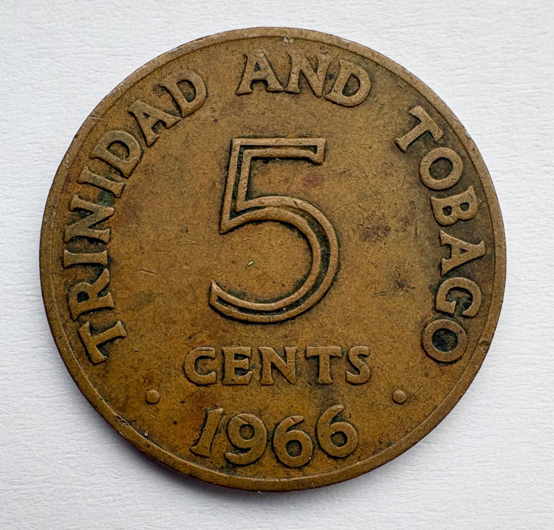 Trinidadas ir Tobagas 5 c 1966