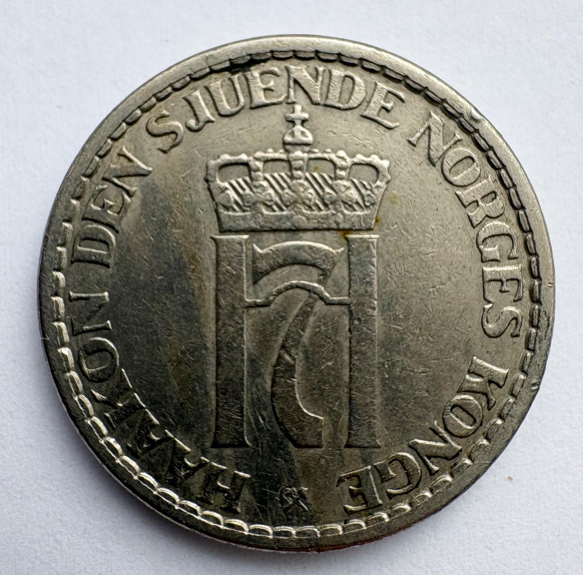 Norvegija 1 kr 1957