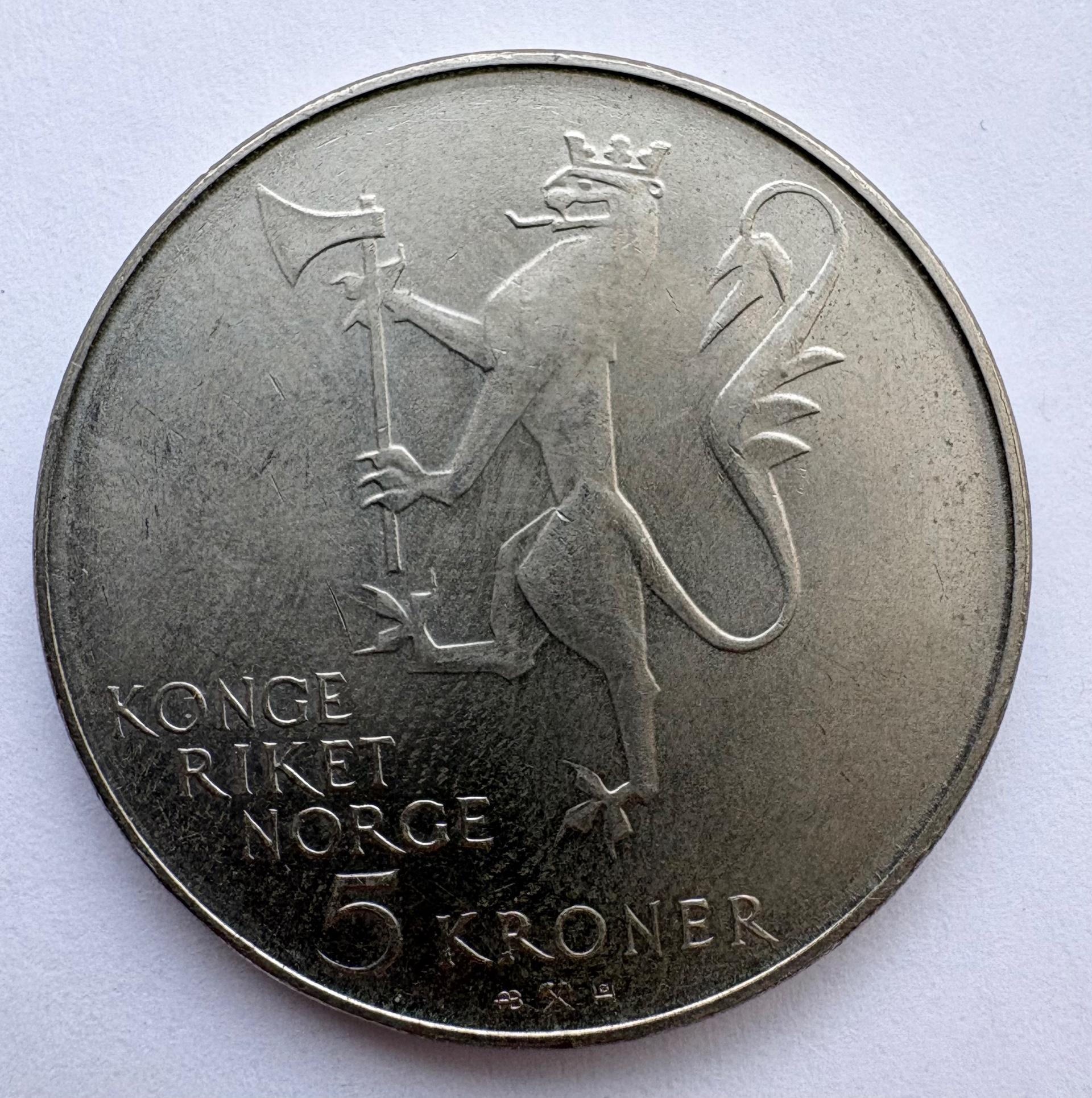 Norvegija 5 kronos 1978