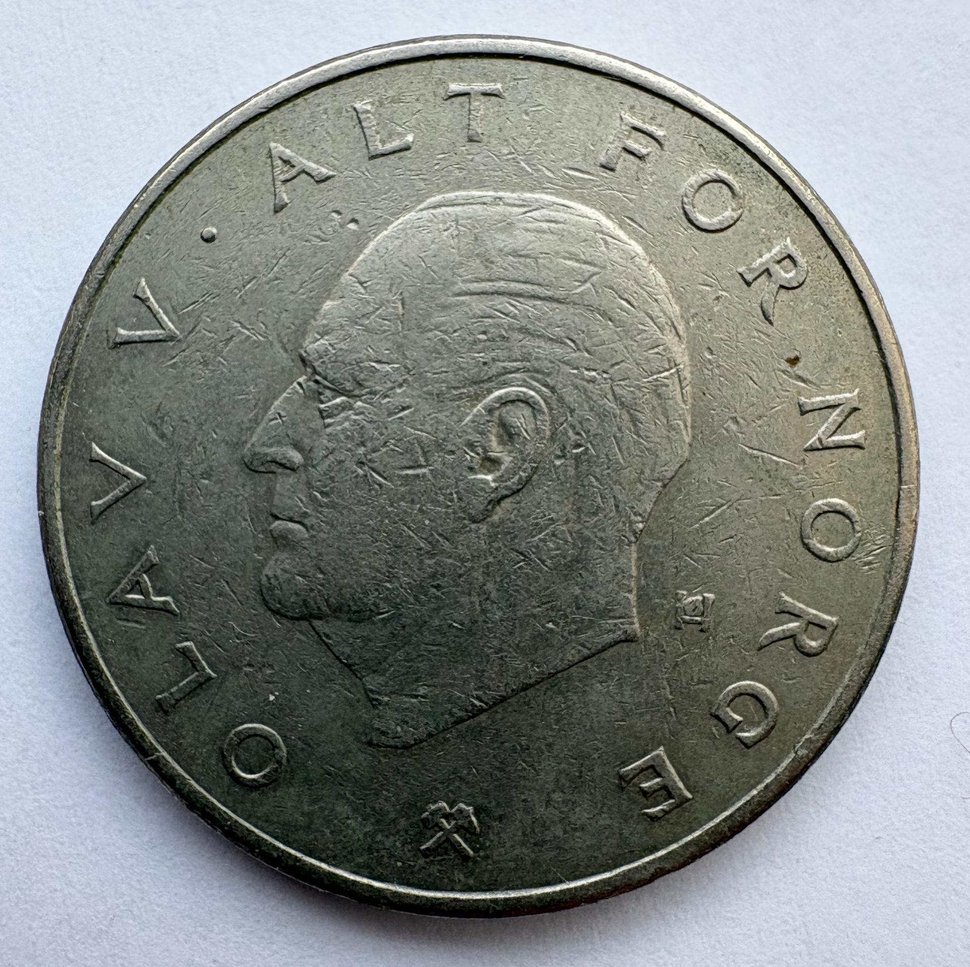 Norvegija 1 kr 1974