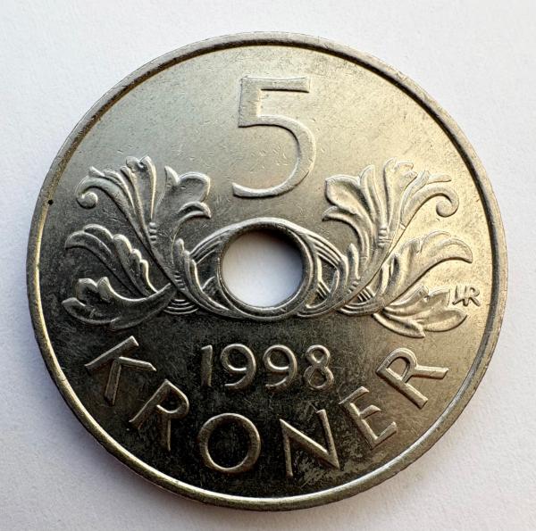 Norvegija 5 kr 1998