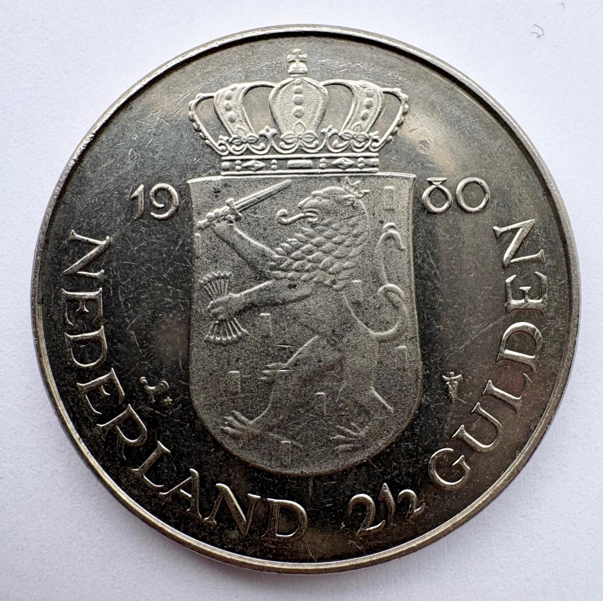 Nyderlandai 2 1/2 guldeno 1980