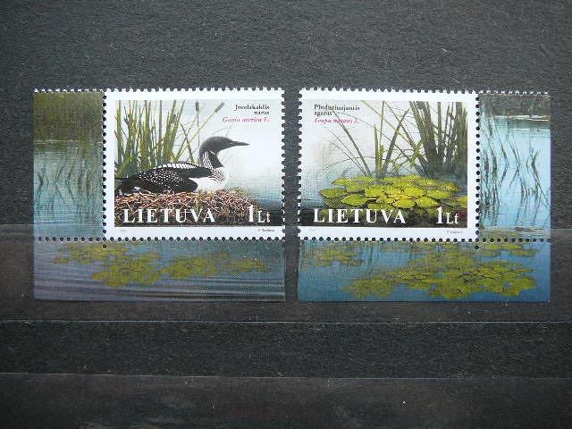 Lietuva 2005 883/4 Pauksciai Fauna Flora MNH #22