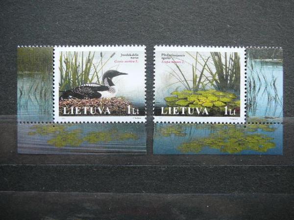Lietuva 2005 883/4 Pauksciai Fauna Flora MNH #22