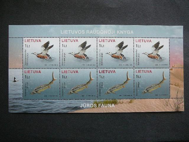 Lietuva 2006 915/6 Pauksciai Zuvys MNH #44