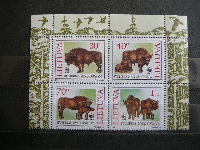 Lietuva 1996 599/02 Stumbrai MNH #55
