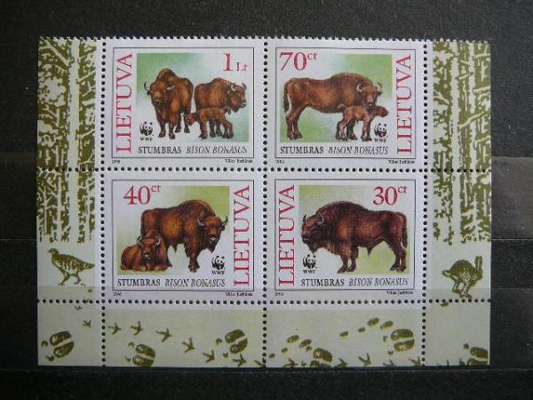 Lietuva 1996 599/02 Stumbrai MNH #56