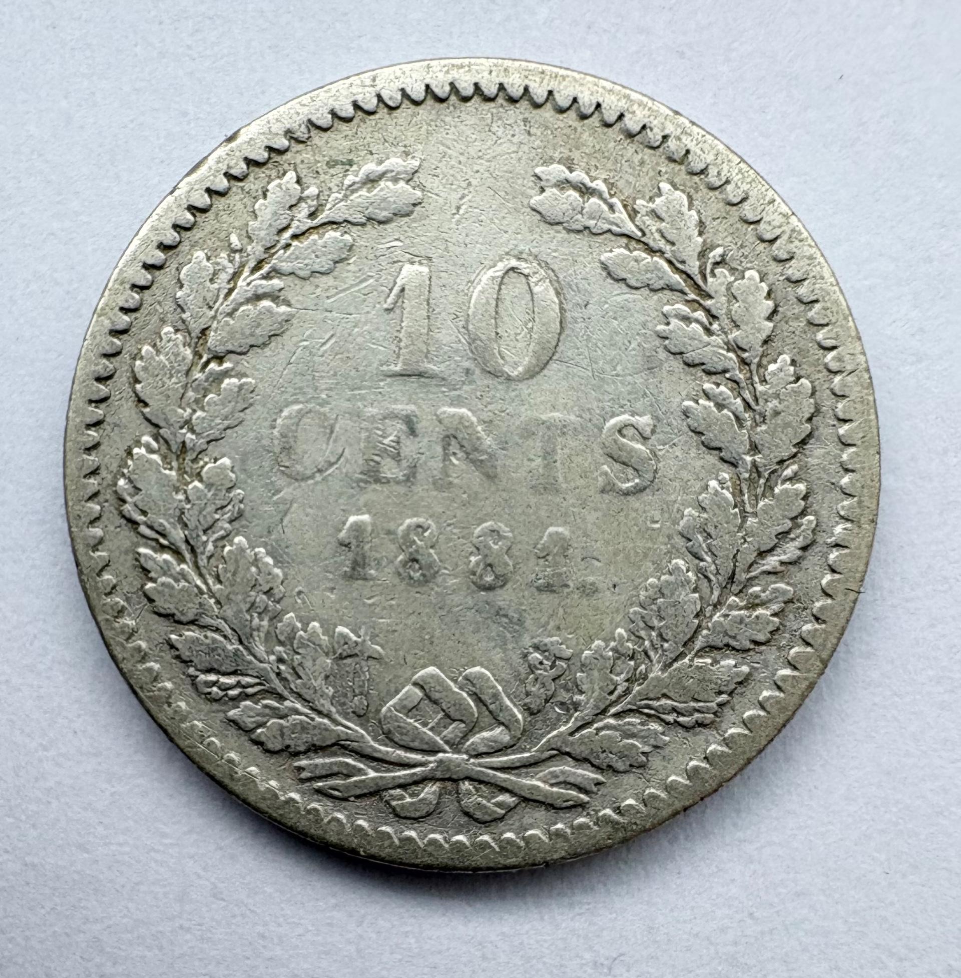 Nyderlandai 10 c 1881