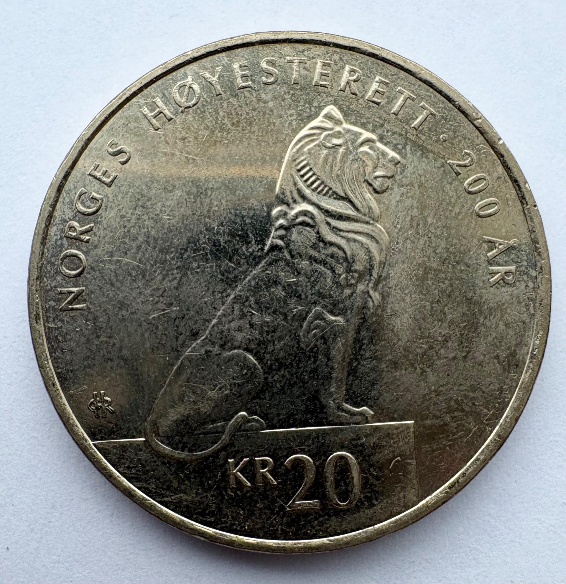 Norvegija 20 kr 2015