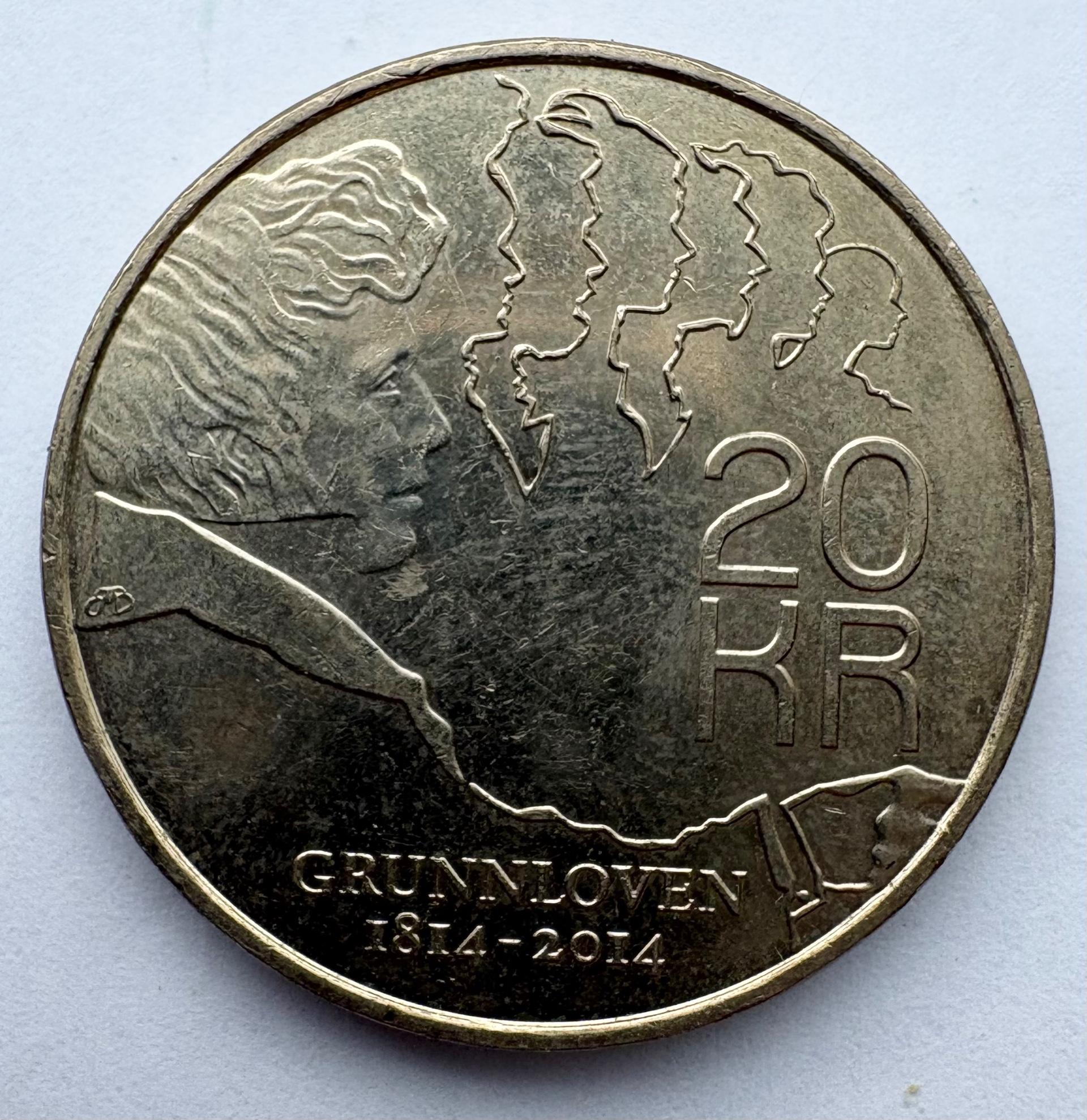 Norvegija 20 kr 2014