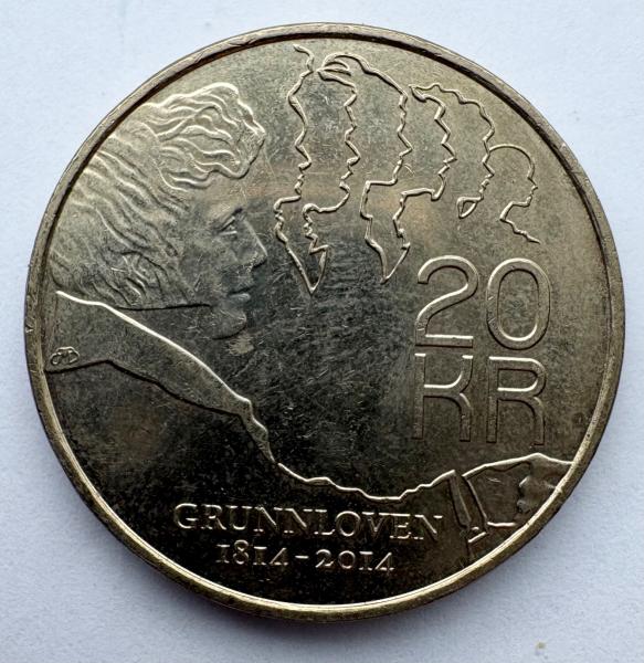 Norvegija 20 kr 2014