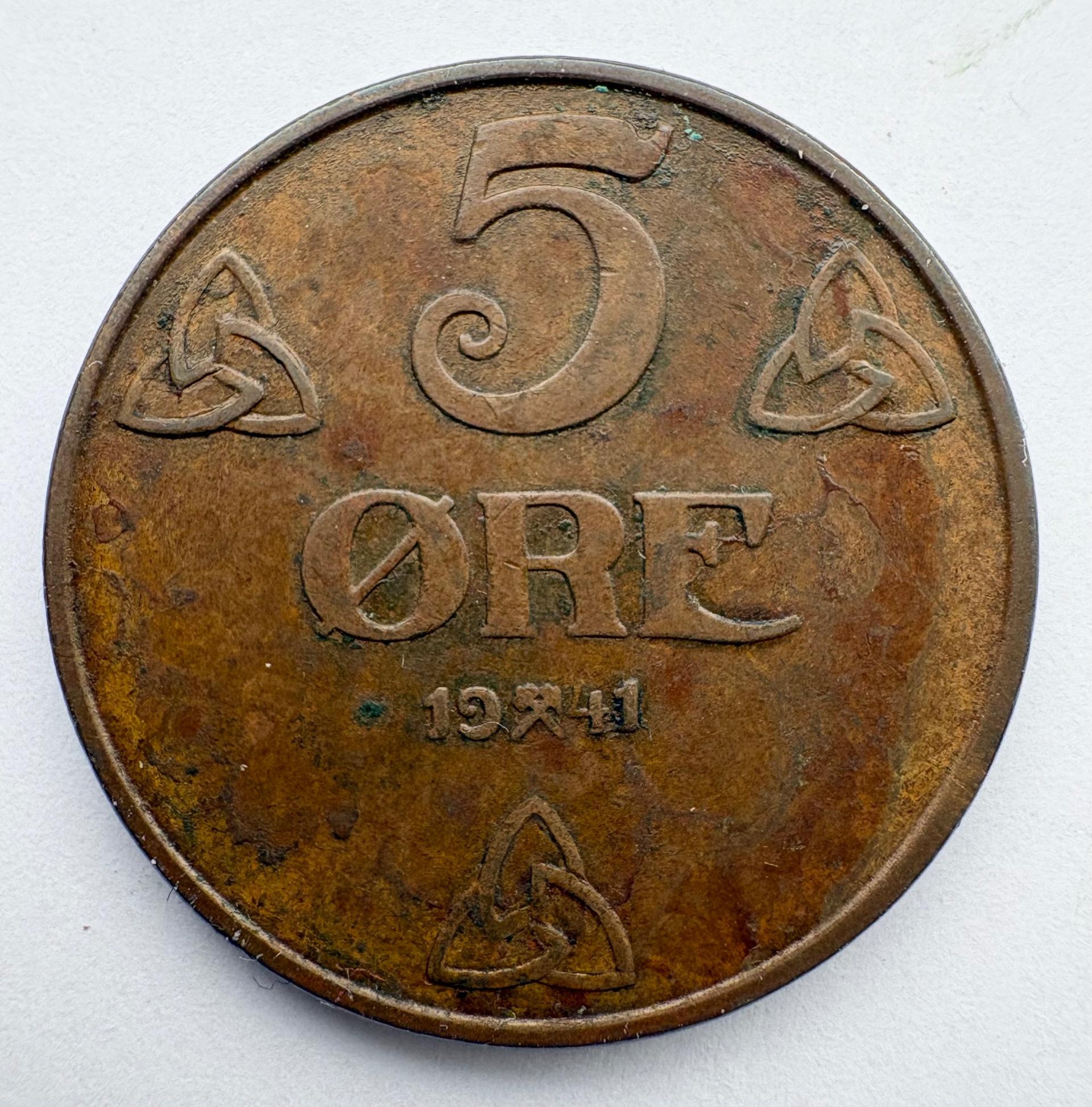 Norvegija 5 ore 1941