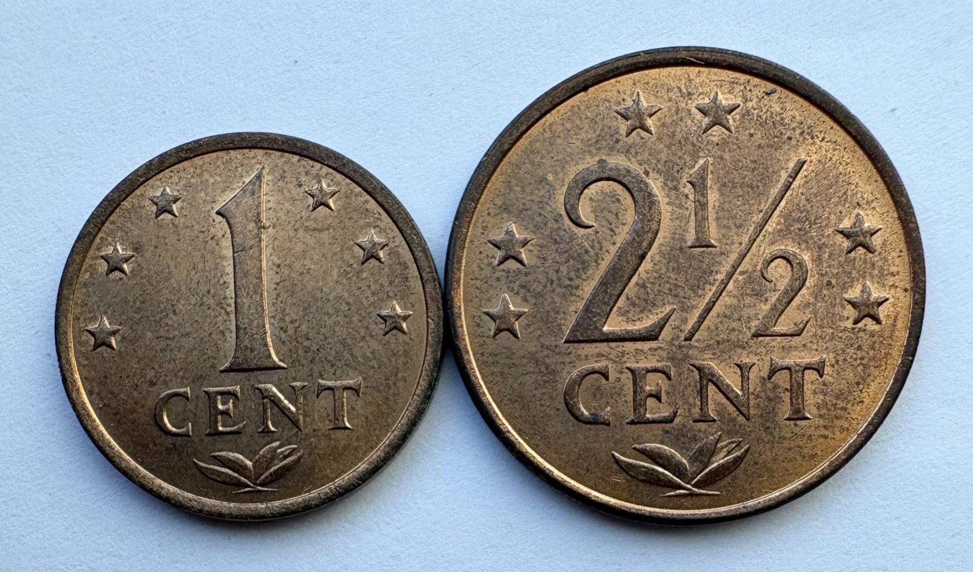 Nyderlandų Antilai 1 ir 2 1/2 c 