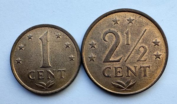 Nyderlandų Antilai 1 ir 2 1/2 c 