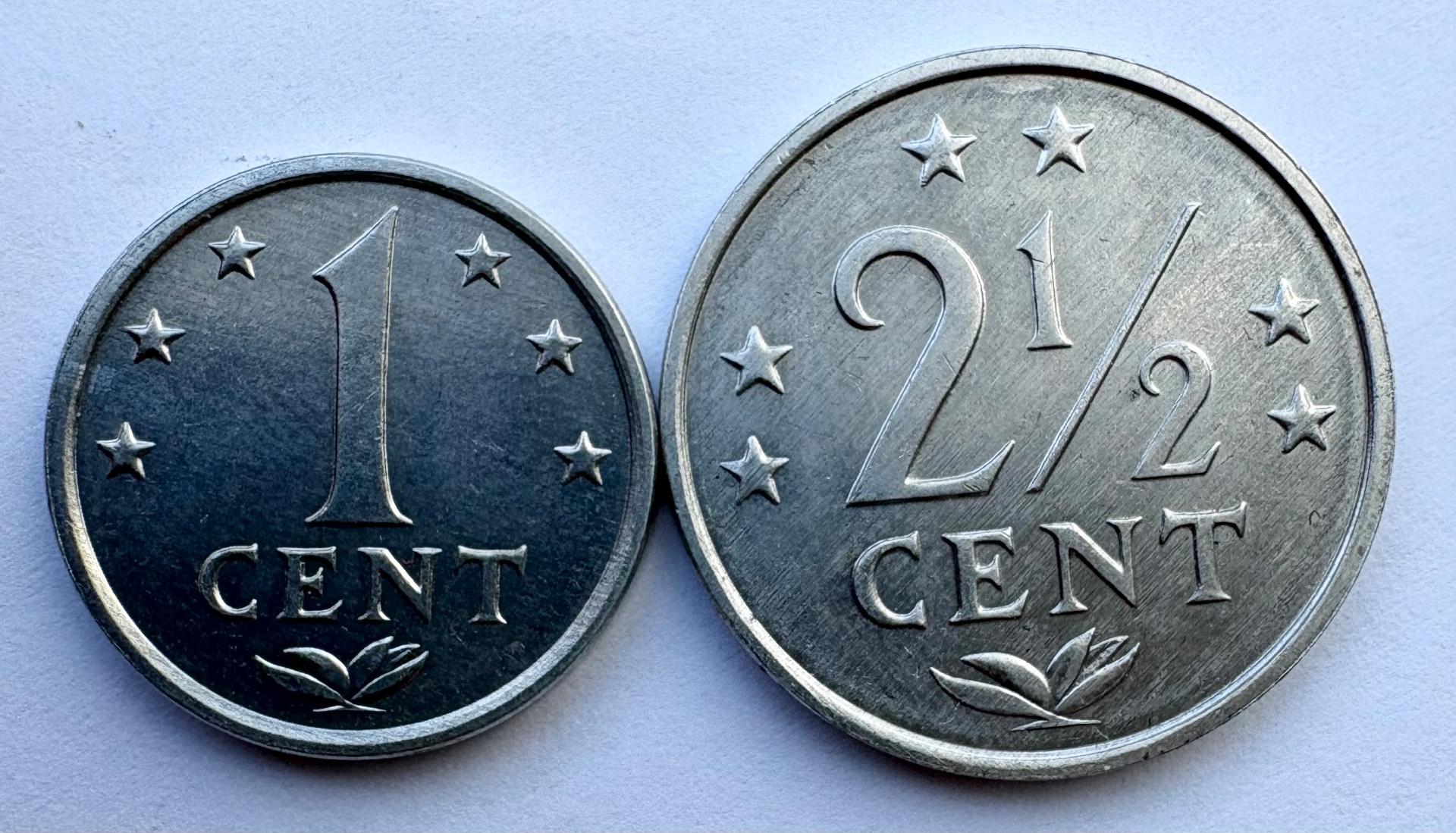 Nyderlandų Antilai 1 ir 2 1/2 c