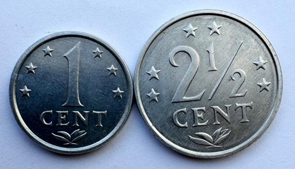 Nyderlandų Antilai 1 ir 2 1/2 c