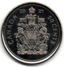 Kanada. 50 centų ( 2021 )  UNC