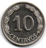 Ekvadoras. 10 centavų ( 1968 ) AU