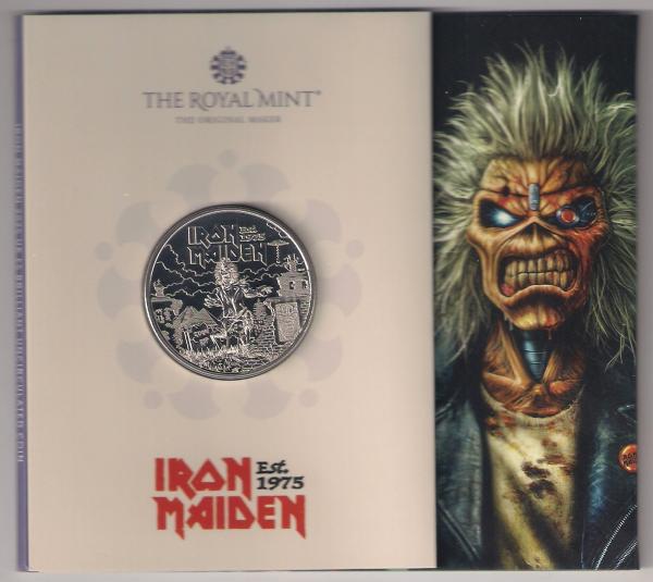 Muzikos legendos - Iron Maiden 2025 Jk 5£ Bu moneta