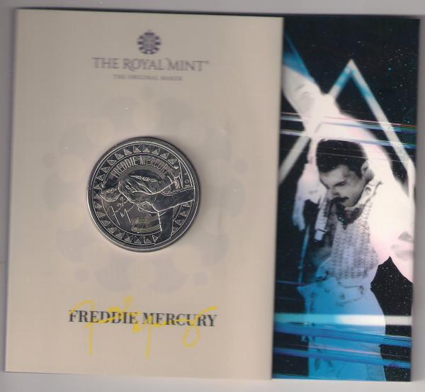 Muzikos legendos - Fredis Merkuris 2025 Jk 5£ Bu moneta