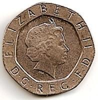 Anglija. 20 pensų ( 2004 ) XF