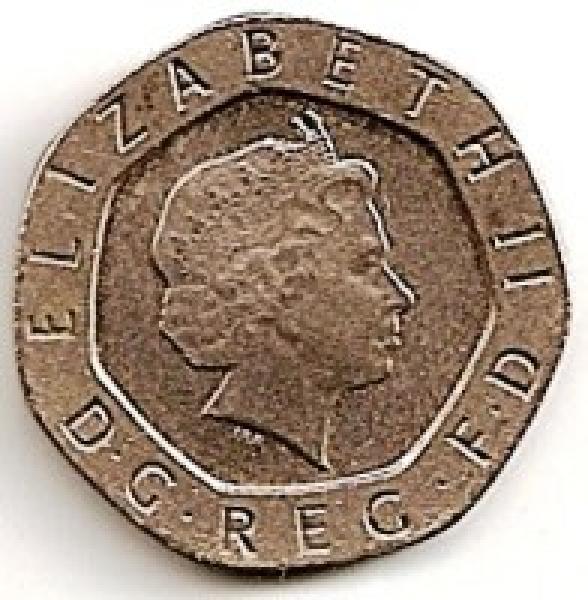 Anglija. 20 pensų ( 2004 ) XF